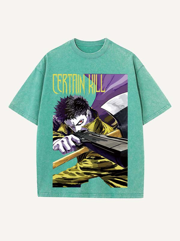 One-Punch Man Print Round Neck T-shirt