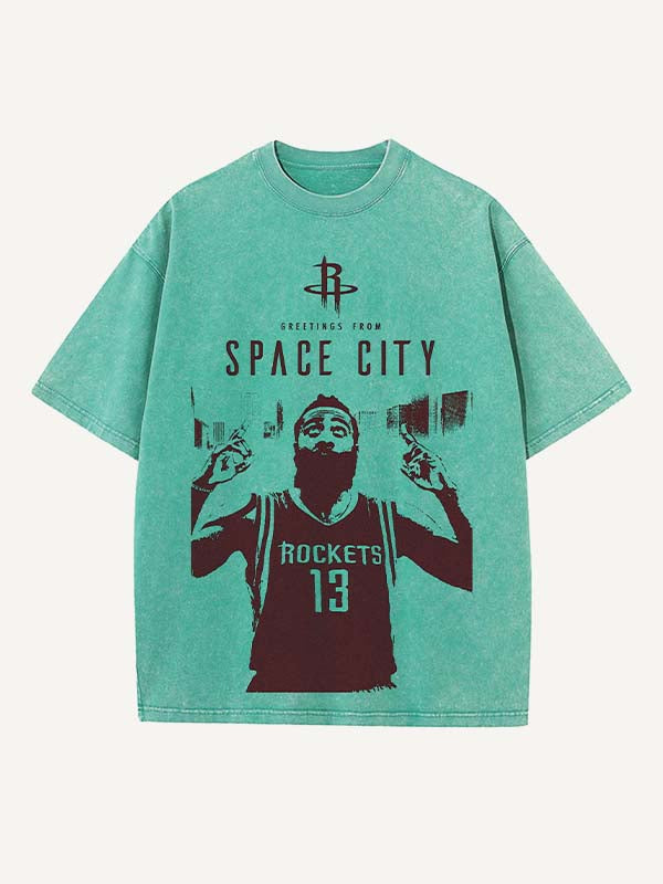 James Harden Print Round Neck T-shirt