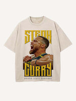 Stephen Curry Print Round Neck T-shirt