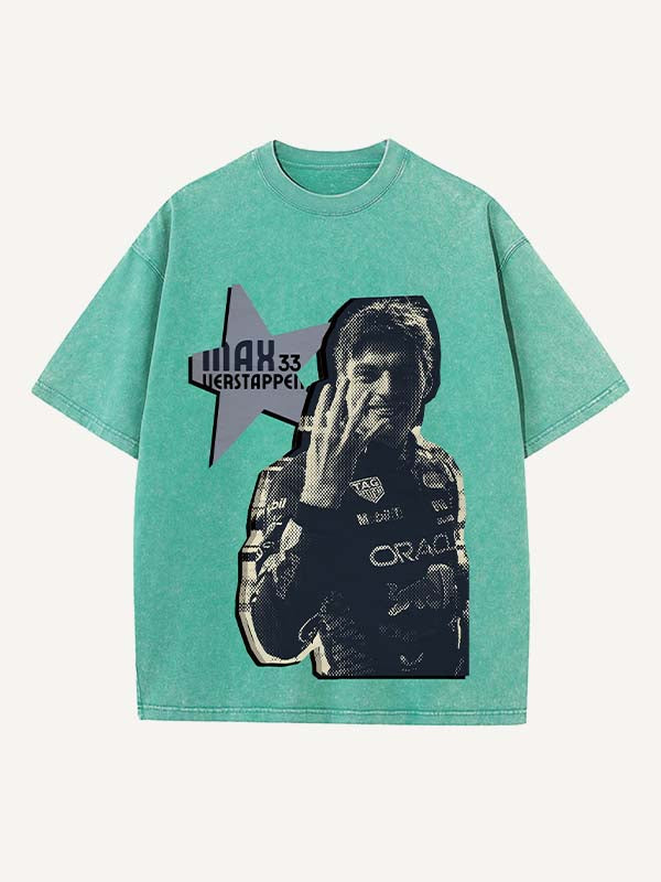Max Verstappen Print Round Neck T-shirt