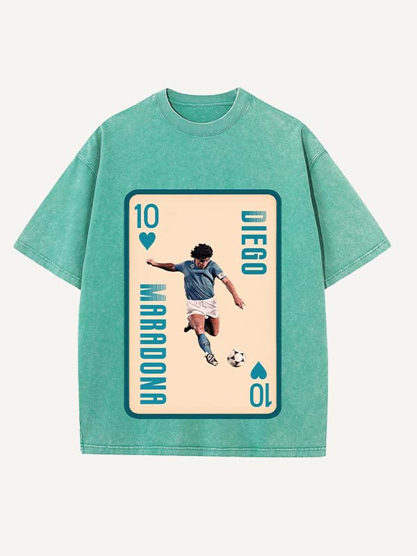 Diego Maradona Print Round Neck T-shirt