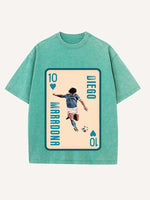 Diego Maradona Print Round Neck T-shirt