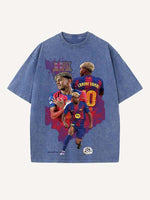 Lamine Yamal Print Round Neck T-shirt