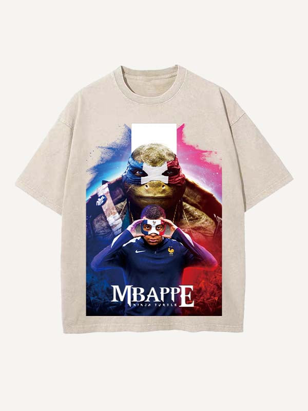 Kylian Mbappé Print Round Neck T-shirt