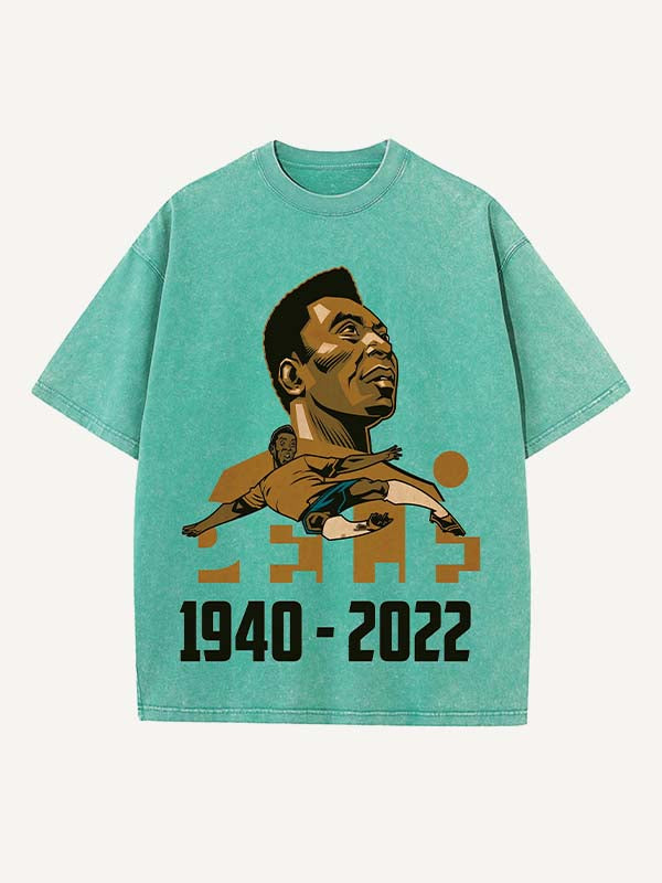 Pelé Print Round Neck T-shirt