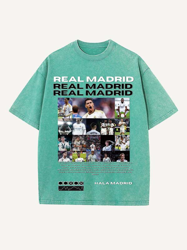 Real Madrid Print Round Neck T-shirt