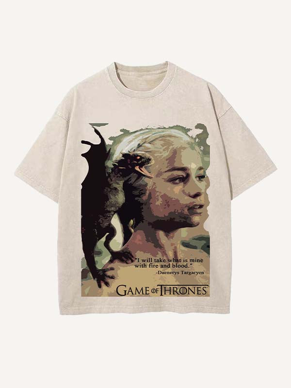 Game of Thrones Print Round Neck T-shirt