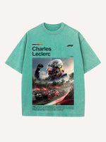 Charles Leclerc Print Round Neck T-shirt