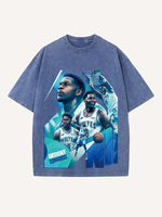 Anthony Edwards Print Round Neck T-shirt