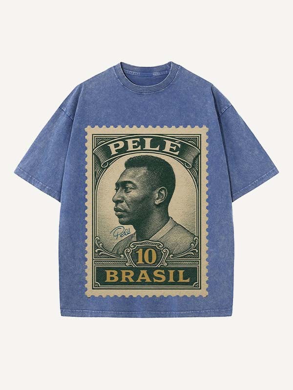 Pelé Print Round Neck T-shirt