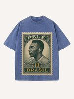 Pelé Print Round Neck T-shirt