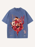 Mohamed Salah Print Round Neck T-shirt