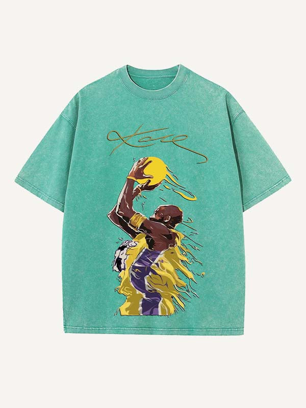 Kobe Bryant Print Round Neck T-shirt