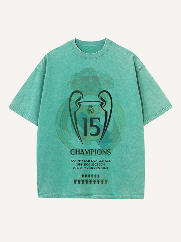 Real Madrid Print Round Neck T-shirt