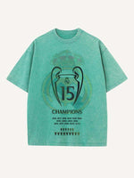 Real Madrid Print Round Neck T-shirt