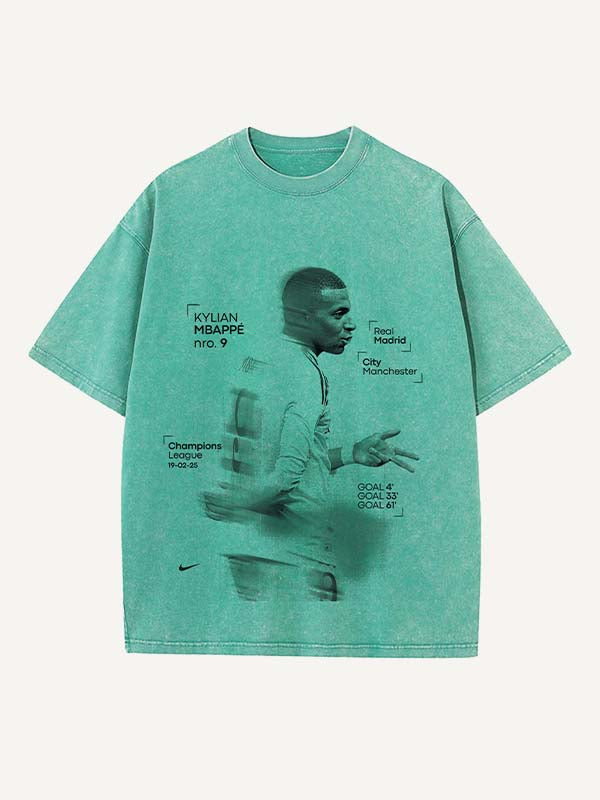 Kylian Mbappé Print Round Neck T-shirt