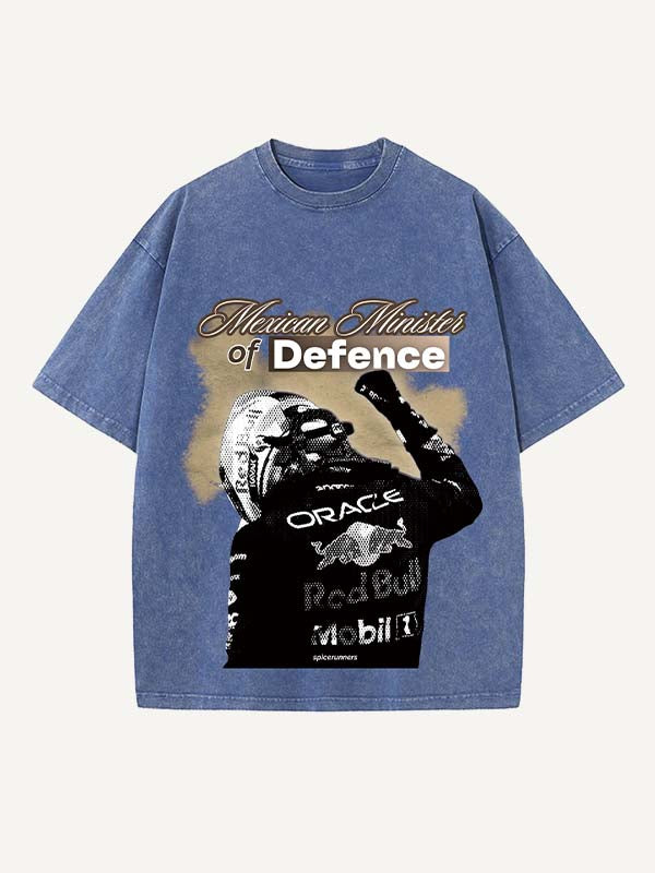 Sergio Perez Print Round Neck T-shirt