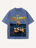 Kylian Mbappé Print Round Neck T-shirt