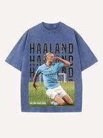 Erling Haaland Print Round Neck T-shirt