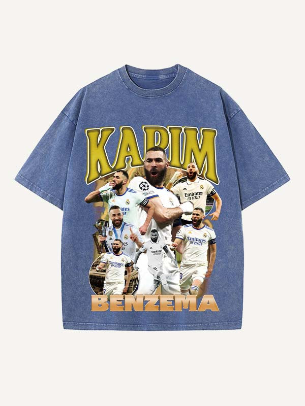 Karim Benzema Print Round Neck T-shirt