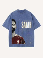 Mohamed Salah Print Round Neck T-shirt
