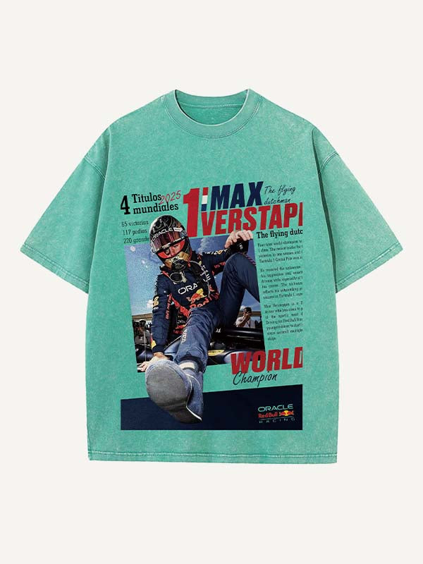 Max Verstappen Print Round Neck T-shirt