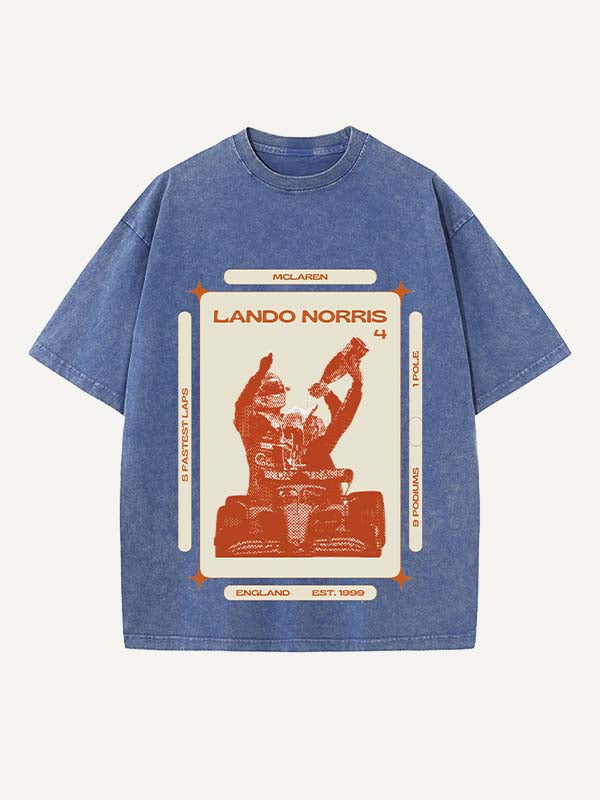 Lando Norris Print Round Neck T-shirt