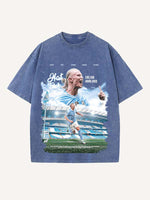 Erling Haaland Print Round Neck T-shirt