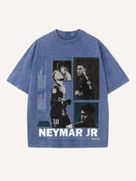 Neymar Print Round Neck T-shirt
