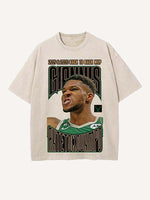 Giannis Antetokounmpo Print Round Neck T-shirt