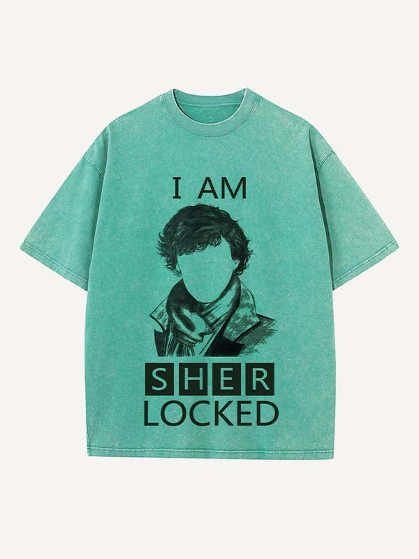 Sherlock Print Round Neck T-shirt