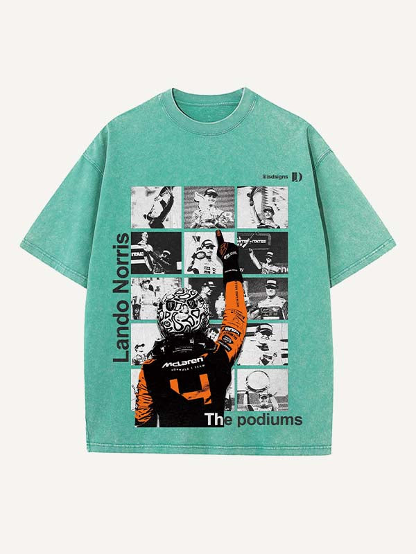 Lando Norris Print Round Neck T-shirt