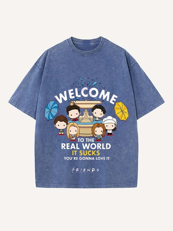 Friends Print Round Neck T-shirt