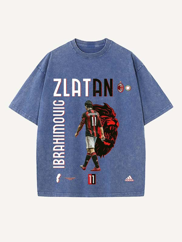 Zlatan Ibrahimović Print Round Neck T-shirt