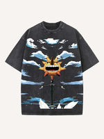 Soul Eater Print Round Neck T-shirt