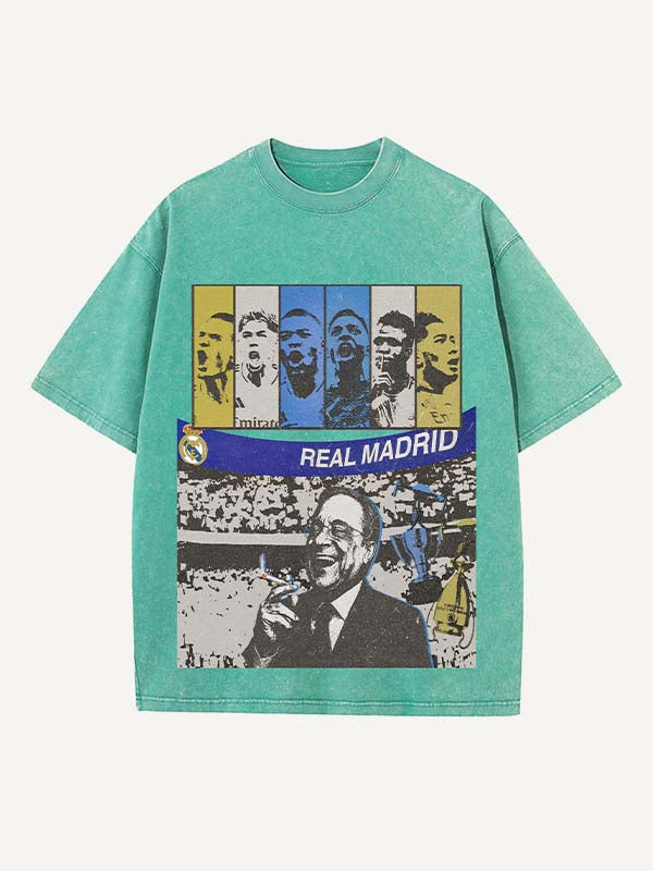 Real Madrid Print Round Neck T-shirt