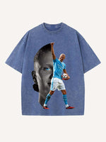 Erling Haaland Print Round Neck T-shirt