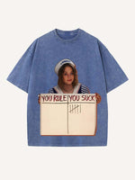 Stranger Things Print Round Neck T-shirt