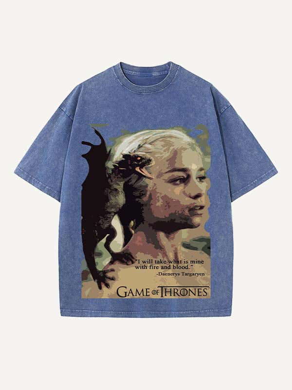Game of Thrones Print Round Neck T-shirt