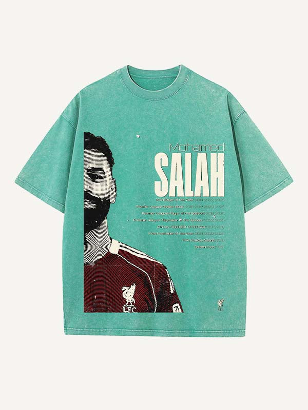 Mohamed Salah Print Round Neck T-shirt