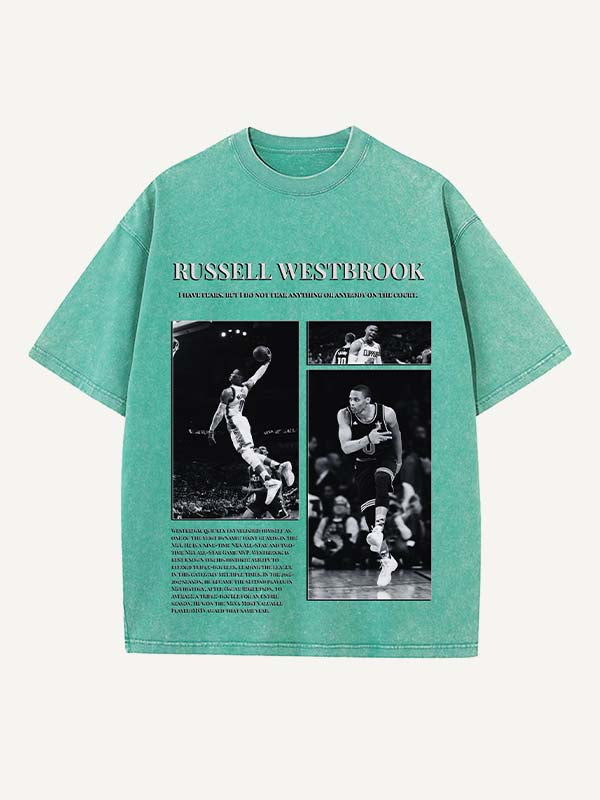 Russell Westbrook Print Round Neck T-shirt