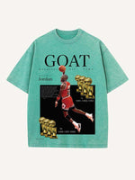 Michael Jordan Print Round Neck T-shirt