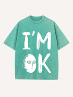 One-Punch Man Print Round Neck T-shirt