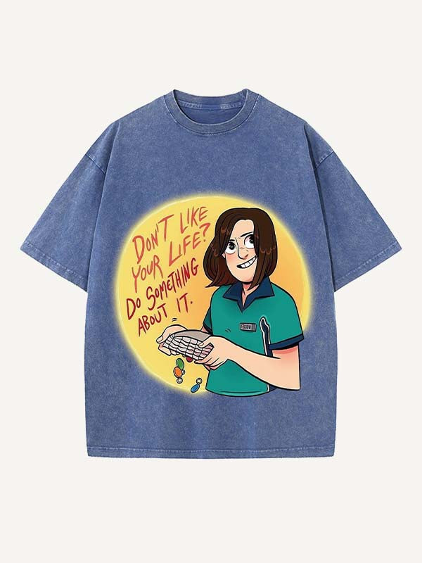 The End of the Fxxxing World Print Round Neck T-shirt