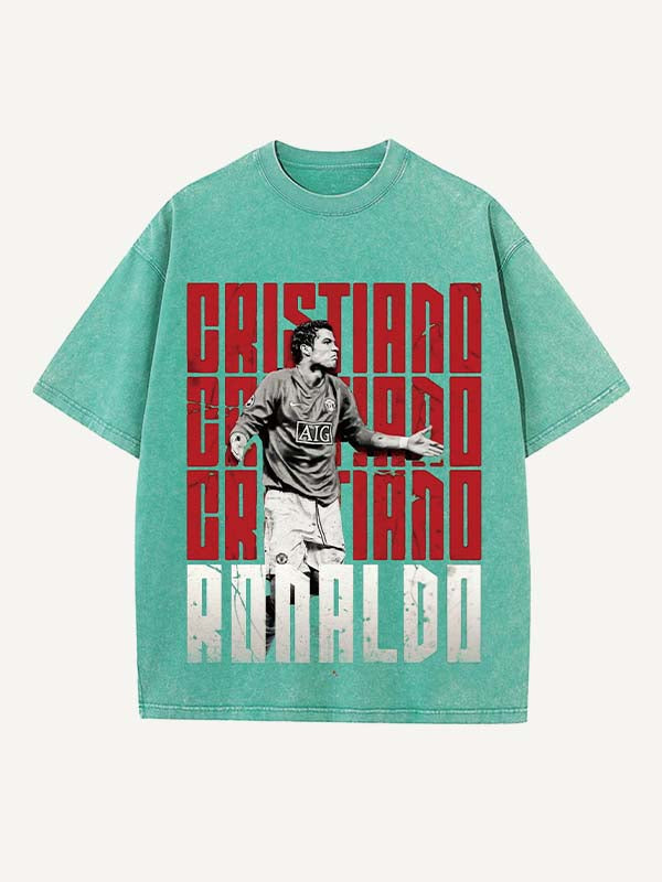 Cristiano Ronaldo Print Round Neck T-shirt