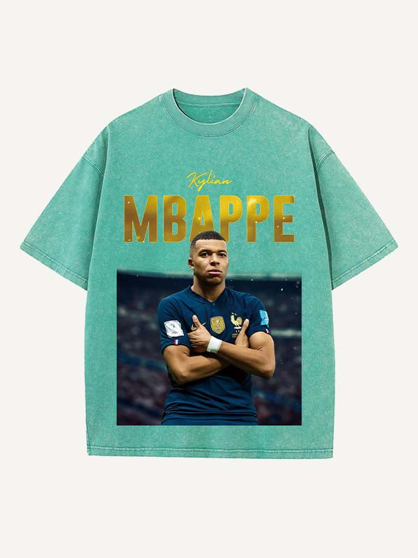 Kylian Mbappé Print Round Neck T-shirt