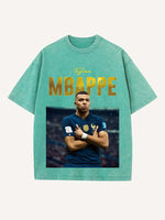 Kylian Mbappé Print Round Neck T-shirt