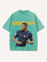 Kylian Mbappé Print Round Neck T-shirt