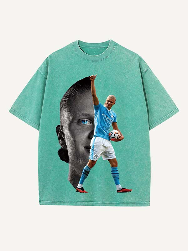 Erling Haaland Print Round Neck T-shirt