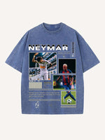 Neymar Print Round Neck T-shirt